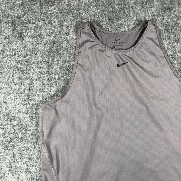 Nike Dri-FIT Tank Top Women's Large Gray‎ Racerback Running Athletic AO9966-056 - Picture 5 of 16